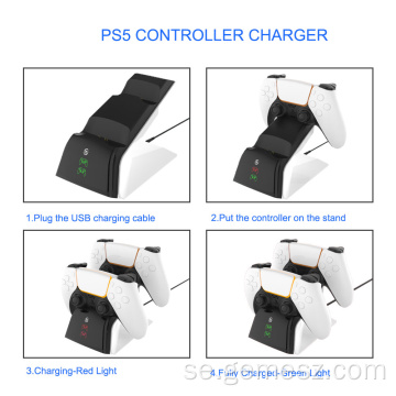 Laddstation för PS5 med nätadapter